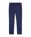 Versace Pressed-crease Tapered-leg Trousers In Blue