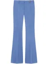 Versace Pressed-crease Trousers In Blue