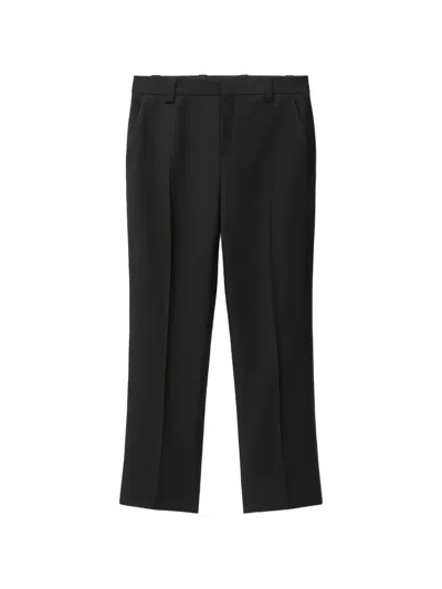 Versace Pressed-crease Tailored Trousers In Black
