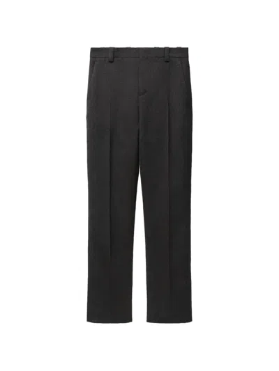 Versace Pressed-crease Tailored Trousers In Grey