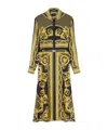 Versace Dress With La Coupe Des Dieux Print In Green