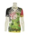 Versace Print T-shirt In Green