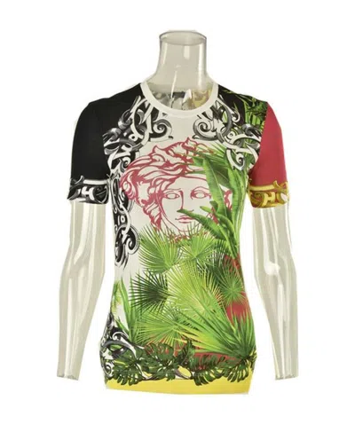 Versace Print T-shirt In Green