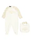 Versace Printed Babygrow Set In White