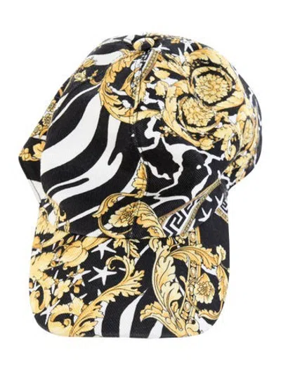 Pre-owned Versace Printed Baseball Cap In Black