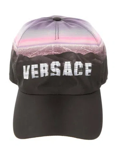 Pre-owned Versace Printed Baseball Cap In Green