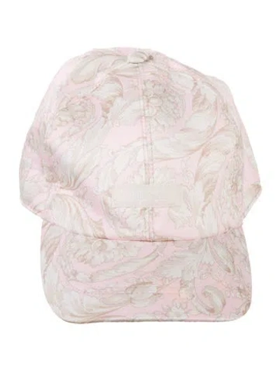 Pre-owned Versace Printed Baseball Cap In Pink
