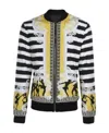 Versace Printed Baseball Jacket In Multicolor