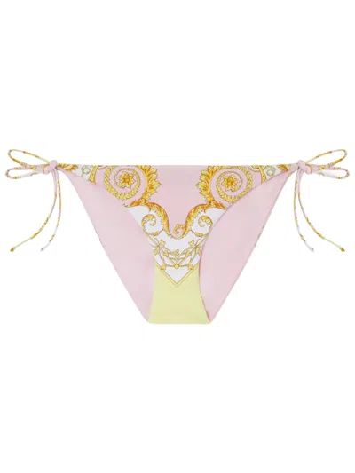 Versace Printed Bikini Bottoms In Multi
