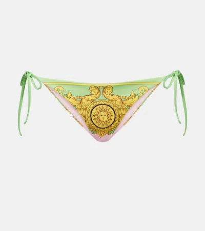 Versace Printed Bikini Bottoms In Multi
