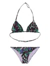 Versace Printed Bikini In Purple