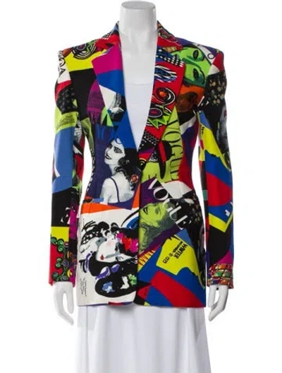 Pre-owned Versace Printed Blazer In Multi