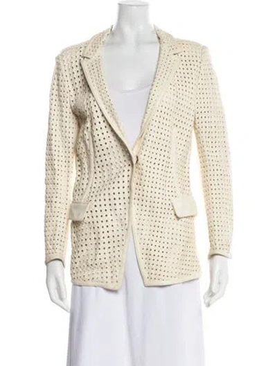 Pre-owned Versace Printed Blazer In Neutral