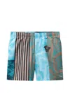 Versace Printed Boardshorts In Multi