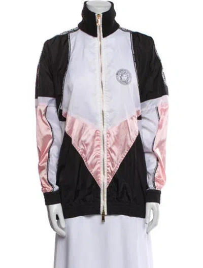 Pre-owned Versace Printed Bomber Jacket In Black