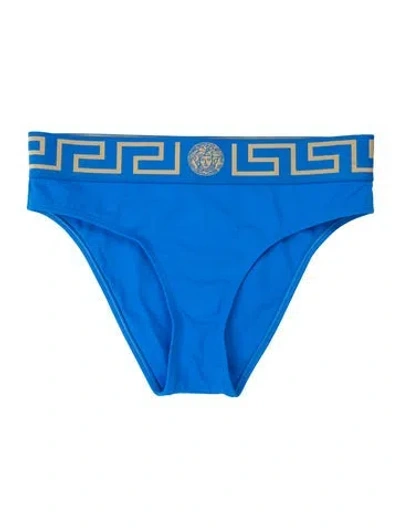 Pre-owned Versace Printed Bottoms In Blue