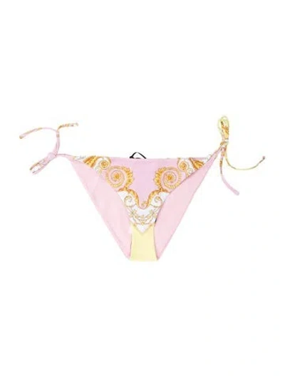 Pre-owned Versace Printed Bottoms W/ Tags In Pink