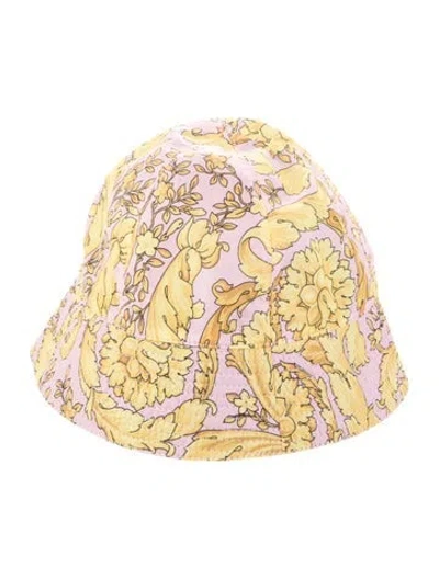 Pre-owned Versace Printed Bucket Hat W/tags In Multi