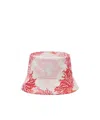 Versace Printed Canvas Bucket Hat In White