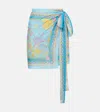 Versace Printed Cotton And Silk Beach Cover-up