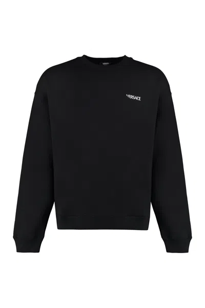 VERSACE VERSACE PRINTED COTTON CREW-NECK SWEATSHIRT