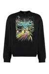Versace Printed Cotton Crew-neck Sweatshirt In Animal Print