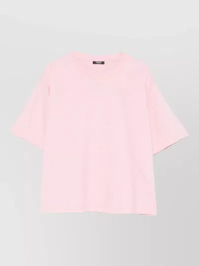 Versace Printed Cotton-jersey T-shirt In Pink