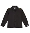 Versace Printed Cotton Shirt In Black