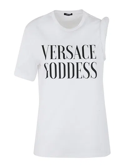 VERSACE PRINTED COTTON T-SHIRT
