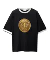 Versace Printed Cotton-jersey Regular T-shirt In Black