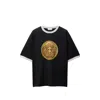 Versace Printed Cotton-jersey Regular T-shirt In Black