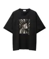 Versace Printed Cotton-jersey Regular T-shirt In Black