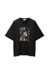 Versace Printed Cotton-jersey Regular T-shirt In Black