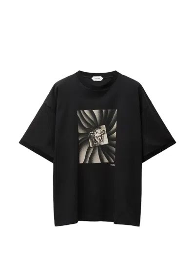 VERSACE PRINTED COTTON-JERSEY REGULAR T-SHIRT