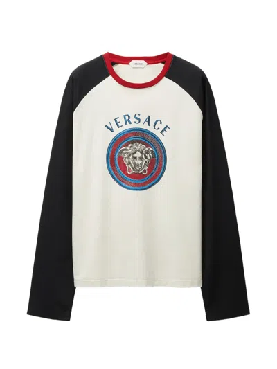 VERSACE PRINTED COTTON-JERSEY REGULAR T-SHIRT
