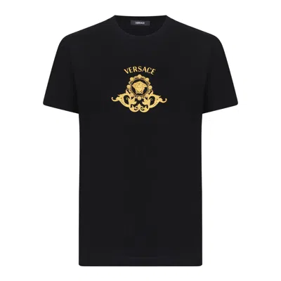 Versace Printed Cotton-jersey Slim T-shirt In Animal Print