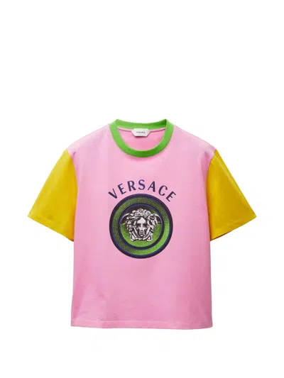 Versace Printed Cotton-jersey T-shirt In Multi