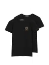 Versace Printed Cotton-jersey Undershirt 2-pack In Black