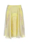Versace Cameo Silk Flowy Skirt