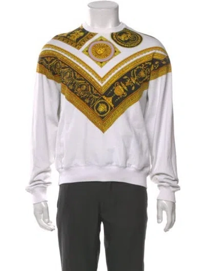 Pre-owned Versace Printed Crew Neck Sweatshirt In Multi