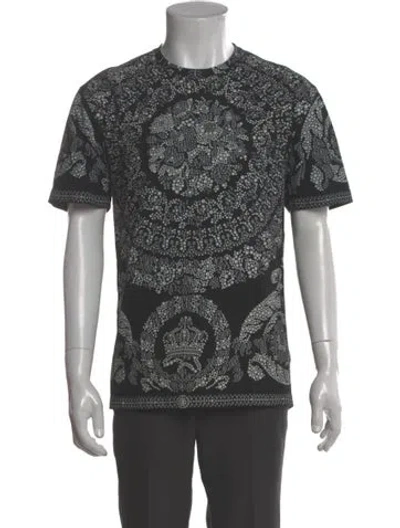 Pre-owned Versace Printed Crew Neck T-shirt In Multi