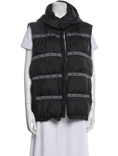 Pre-owned Versace Printed Down Jacket In Black