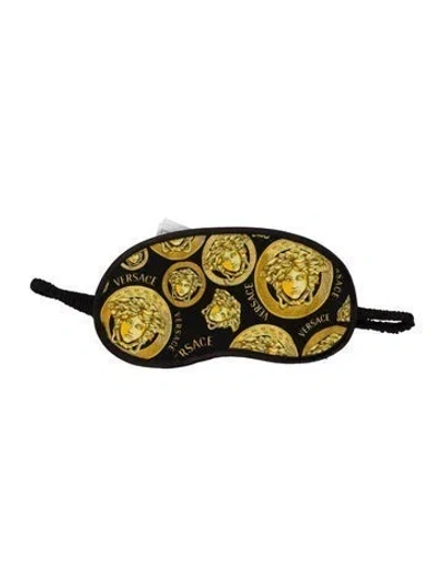 Pre-owned Versace Printed Eye Mask W/ Tags In Black
