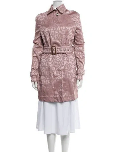 Pre-owned Versace Printed Jacket In Pink