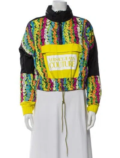 Pre-owned Versace Printed Jacket W/ Tags In Multi