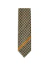 Versace Printed Jacquard Silk Tie In Multi