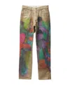 Versace Printed Straight Jeans In Multi