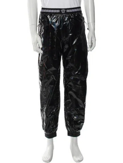 Pre-owned Versace Printed Joggers In Black