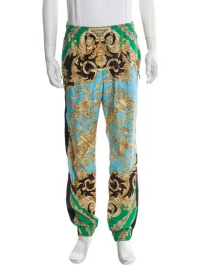 Pre-owned Versace Printed Joggers In Black