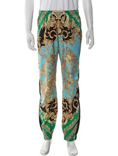 Pre-owned Versace Printed Joggers In Black